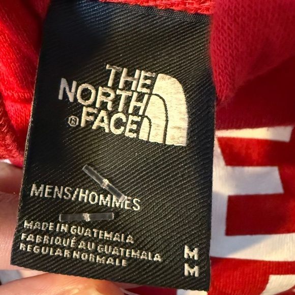 The North Face Red Pullover Hoodie Sweatshirt Men’s Size M - Picture 8 of 9
